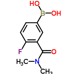(3-(二甲基氨基甲酰)-4-氟苯基)硼酸结构式