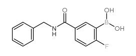(5-(Benzylcarbamoyl)-2-fluorophenyl)boronic acid Structure