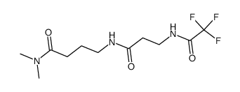 N,N-dimethyl-4-(3-(2,2,2-trifluoroacetamido)propanamido)butanamide结构式