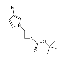 3-(4-溴-1H-吡唑-1-基)氮杂环丁烷-1-甲酸叔丁酯结构式