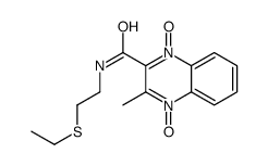 N-(2-ethylsulfanylethyl)-3-methyl-4-oxido-1-oxoquinoxalin-1-ium-2-carboxamide结构式