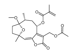 8α-(2-甲基丙烯酰氧基)-1α-甲氧基硬毛钩藤内酯-13-O-乙酸酯图片