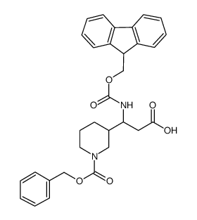 3-N-Fmoc-氨基-3-(3-cbz)哌啶-丙酸结构式