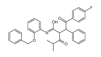 2-[2-(4-Fluorophenyl)-2-oxo-1-phenyl-ethyl]-4-methyl-3-oxo-pentanoic Acid, (2-Benzyloxy-phenyl)-amide结构式
