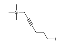6-iodohex-2-ynyl(trimethyl)silane结构式