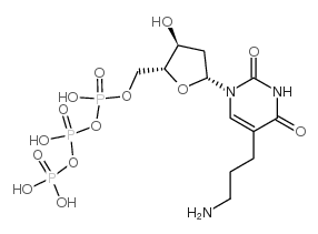 ((2R,3S,5R)-5-(5-(3-氨基丙基)-2,4-二氧代-3,4-二氢嘧啶-1(2H)-基)-3-羟基四氢呋喃-2-基)甲基三磷酸结构式