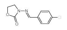 3-[(4-chlorophenyl)methylideneamino]oxazolidin-2-one Structure