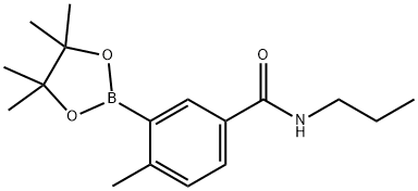 2-甲基-4-(丙基氨基甲酰基)苯硼酸频哪醇酯结构式