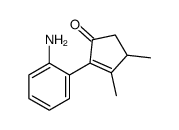 2-(2-aminophenyl)-3,4-dimethylcyclopent-2-en-1-one结构式