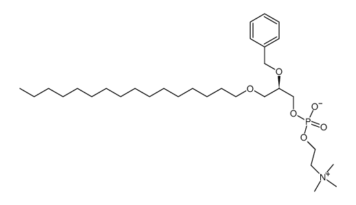1-O-hexadecyl-2-O-benzyl-sn-glycero-3-phosphocholine结构式