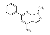 9-methyl-3-phenyl-2,4,8,9-tetrazabicyclo[4.3.0]nona-1,3,5,7-tetraen-5-amine结构式