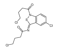 4-chloro-N-[5-chloro-1-(4-chlorobutanoyl)-2,1-benzothiazol-3-ylidene]butanamide结构式