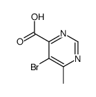 5-溴-6-甲基-4-嘧啶羧酸结构式