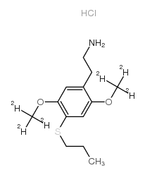 2-[4-propylsulfanyl-2,5-bis(trideuteriomethoxy)phenyl]ethanamine,hydrochloride Structure