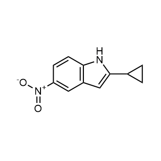 2-环丙基-5-硝基-1H-吲哚结构式