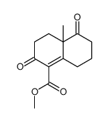 (+/-)-3,4,8,8a-tetrahydro-8a-methyl-5-methoxycarbonyl-1,6(2H,7H)-naphthalenedione结构式