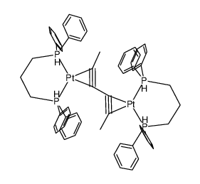 [(1,3-bis(diphenylphosphino)propane)2Pt2((1,2-η2):(3,4-η2)-2,4-hexadiyne)] Structure