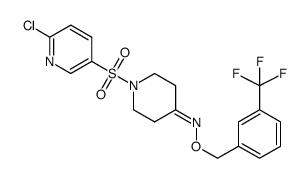 1-(6-chloropyridine-3-sulfonyl)piperidin-4-one O-(3-trifluorornethylbenzyl)oxime Structure