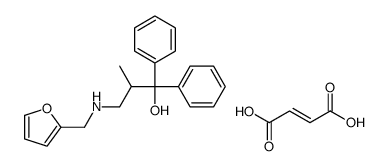 (Z)-but-2-enedioic acid,3-(furan-2-ylmethylamino)-2-methyl-1,1-diphenylpropan-1-ol结构式