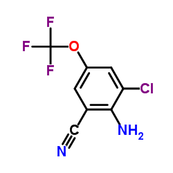 2-氨基-3-氯-5-三氟甲氧基-苯甲腈结构式