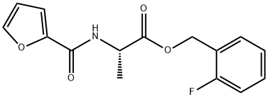 (2-氟苯基)2-[(呋喃-2-基)甲酰胺]丙酸甲酯结构式