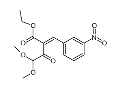 ethyl 4,4-dimethoxy-2-(3-nitrobenzylidene)-3-oxobutylate结构式