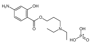 3-(diethylamino)propyl 4-amino-2-hydroxybenzoate,dihydroxy(oxo)phosphanium Structure