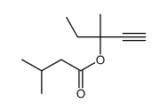 3-methylpent-1-yn-3-yl 3-methylbutanoate结构式