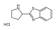 2-(2-吡咯烷基)-1,3-苯并噻唑盐酸盐结构式