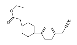 Cyclohexaneacetic acid, 4-[4-(cyanomethyl)phenyl]-, ethyl ester, trans-结构式