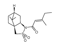 N-[(E)-3-methyl-2-pentenoyl]bornane-10,2-sultam结构式