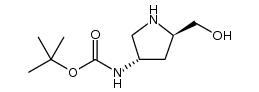 Carbamic acid, N-​[(3S,​5R)​-​5-​(hydroxymethyl)​-​3-​pyrrolidinyl]​-​, 1,​1-​dimethylethyl ester结构式