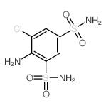 1,3-Benzenedisulfonamide,4-amino-5-chloro-结构式