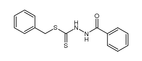N'-benzoyl hydrazine carbodithioic acid benzyl ester Structure