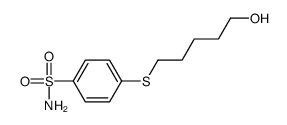 4-(5-hydroxypentylsulfanyl)benzenesulfonamide结构式
