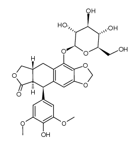 α-Peltatin 5-O-β-D-glucoside Structure