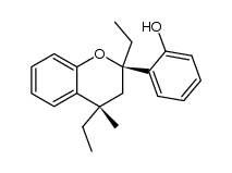cis-2'-Hydroxy-4-methyl-2,4-diethylflavan结构式