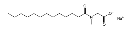 sodium N-myristoyl sarcosinate Structure