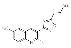 2-氯-6-甲基-3-(5-丙基-1,2,4-噁二唑-3-基)喹啉结构式