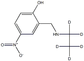 [2H5]-2-[(乙基氨基)甲基]-4-硝基苯酚结构式