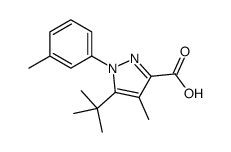 5-tert-butyl-4-methyl-1-(m-tolyl)pyrazole-3-carboxylic acid结构式