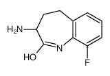 3-氨基-9-氟-4,5-二氢-1H-苯并氮杂卓-2(3H)-酮结构式