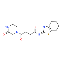 4-oxo-4-(3-oxopiperazin-1-yl)-N-[(2E)-4,5,6,7-tetrahydro-1,3-benzothiazol-2(3H)-ylidene]butanamide结构式