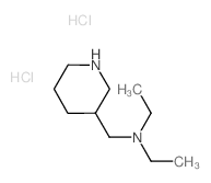 N-Ethyl-N-(3-piperidinylmethyl)-1-ethanamine dihydrochloride结构式
