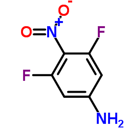 3,5-二氟-4-硝基苯胺结构式
