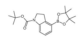 4-(4,4,5,5-四甲基-1,3,2-二噁硼烷-2-基)吲哚啉-1-羧酸叔丁酯结构式