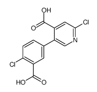 5-(3-carboxy-4-chlorophenyl)-2-chloropyridine-4-carboxylic acid结构式