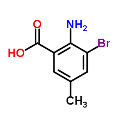 2-Amino-3-bromo-5-methylbenzoic acid Structure