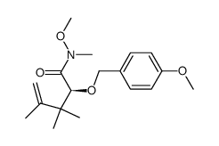 <2S>-N-methoxy-2-<(p-methoxybenzyl)oxy>-N,3,3,4-tetramethyl-4-pentenamide结构式