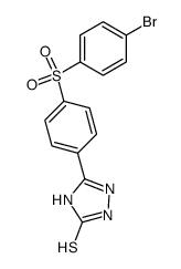 5-p-(p-bromophenylsulphonyl)phenyl-3-mercapto-1,2,4-triazole Structure